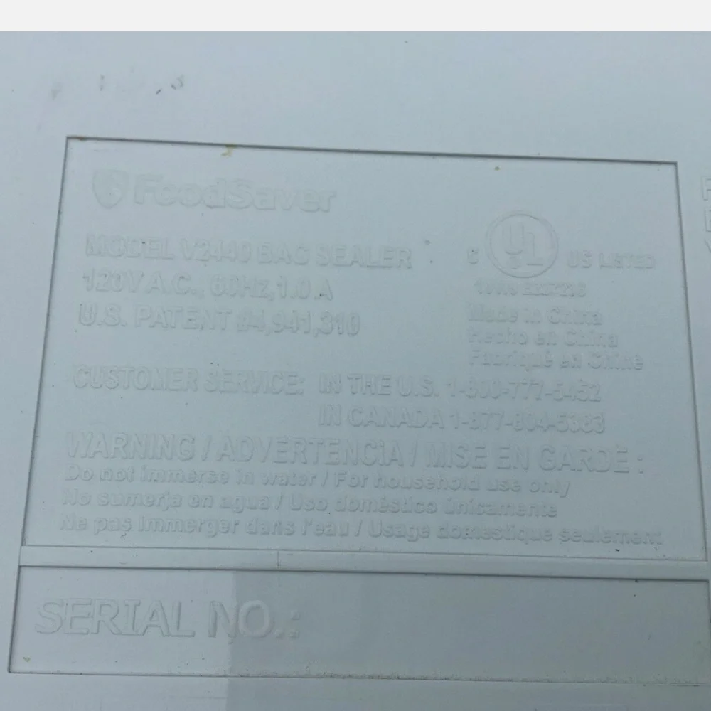 Food Saver Advanced Design Food Sealer Vacuum Sealer V2440 Original Box - Picture 6 of 11
